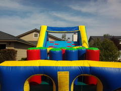 40 Foot Double Lane Obstacle Course w/Dry Slide 40 Foot Double Lane Obstacle Course w/Dry Slide